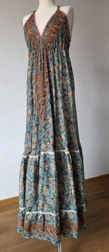 Kleid Boho Blumen Vorne – Eigenkollektion Agnes Art