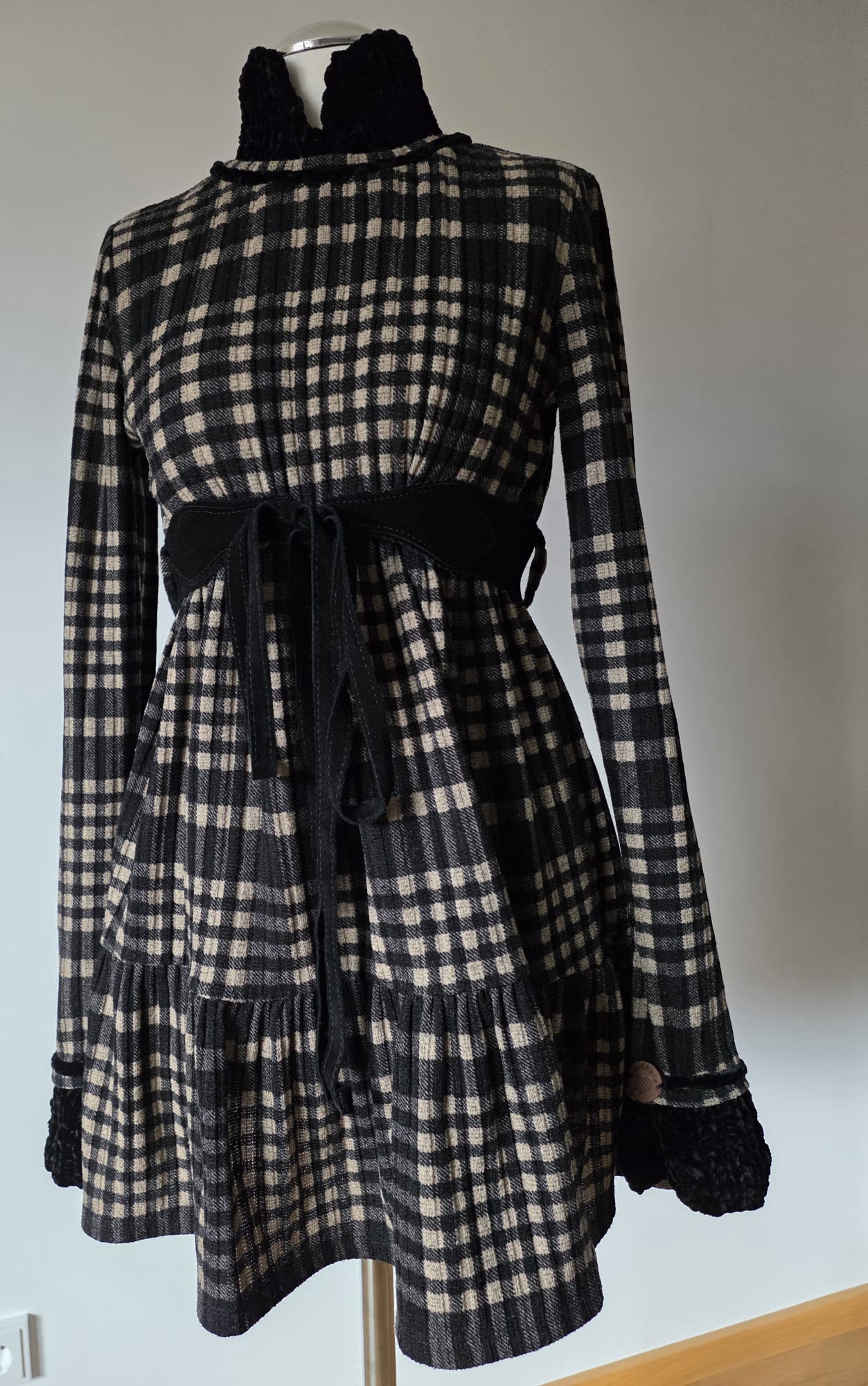 Kleid Karo Schwarz Weiss – Eigenkollektion Agnes Art