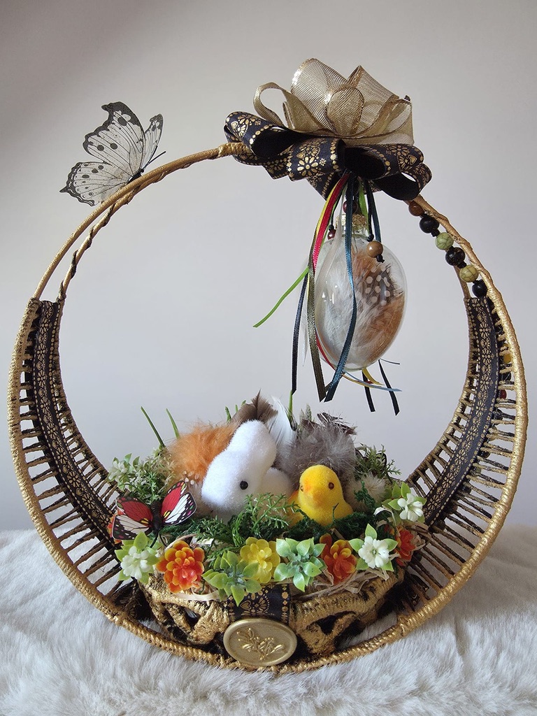 Osterkranz mit Vogel